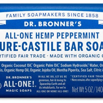 Dr. Bronner's Peppermint Soap Bar 140g