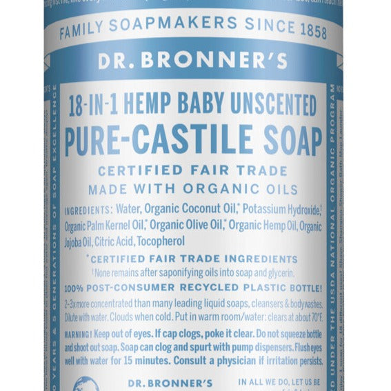 Dr. Bronner's Unscented Castile Soap 237ml