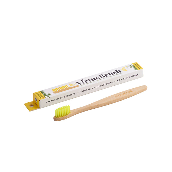 Virtue Brush Kids Bamboo Toothbrush Yellow