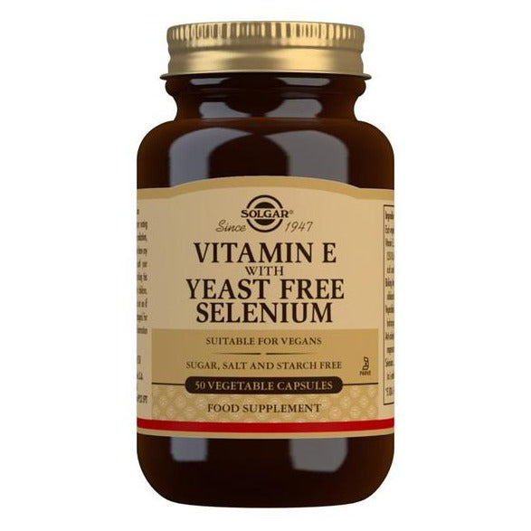 Solgar Vitamin E with Yeast Free Selenium 50 Capsules