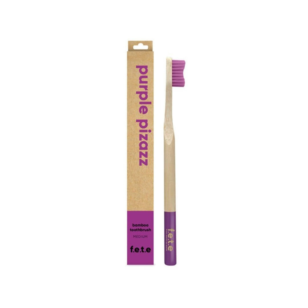 F.E.T.E Bamboo Toothbrush Medium Purple