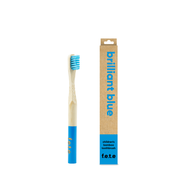 F.E.T.E Children's Bamboo Toothbrush Blue