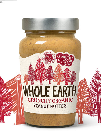 Whole Earth Organic Crunchy Peanut Butter 340g